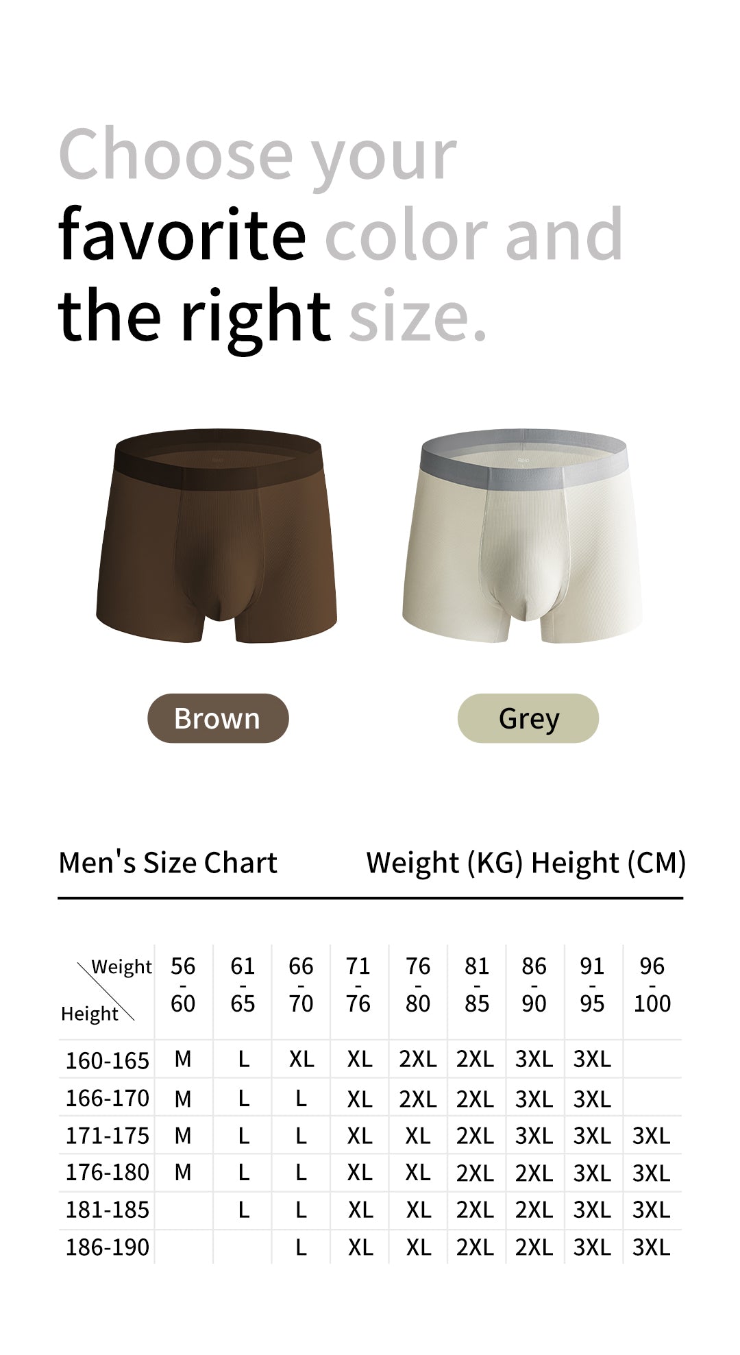 ReloActive OxyWear Men_s grey underwear size chart